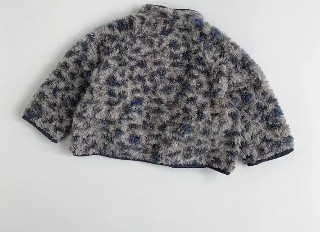 Blue/Grey Leopard Lush Fleece