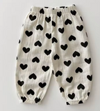 Black Hearts Cheesecloth Trousers