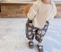 Dark Light Pink Floral Harem Trouser