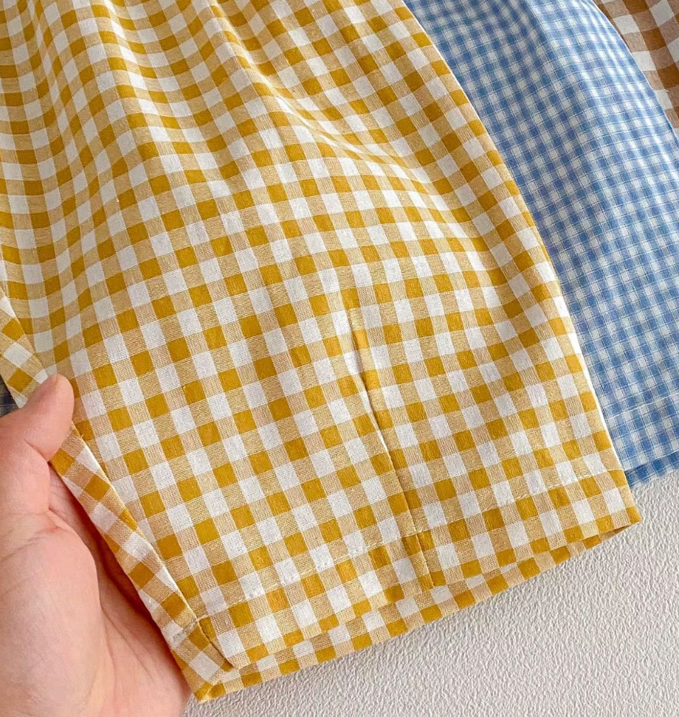 Mustard Gingham Trouser