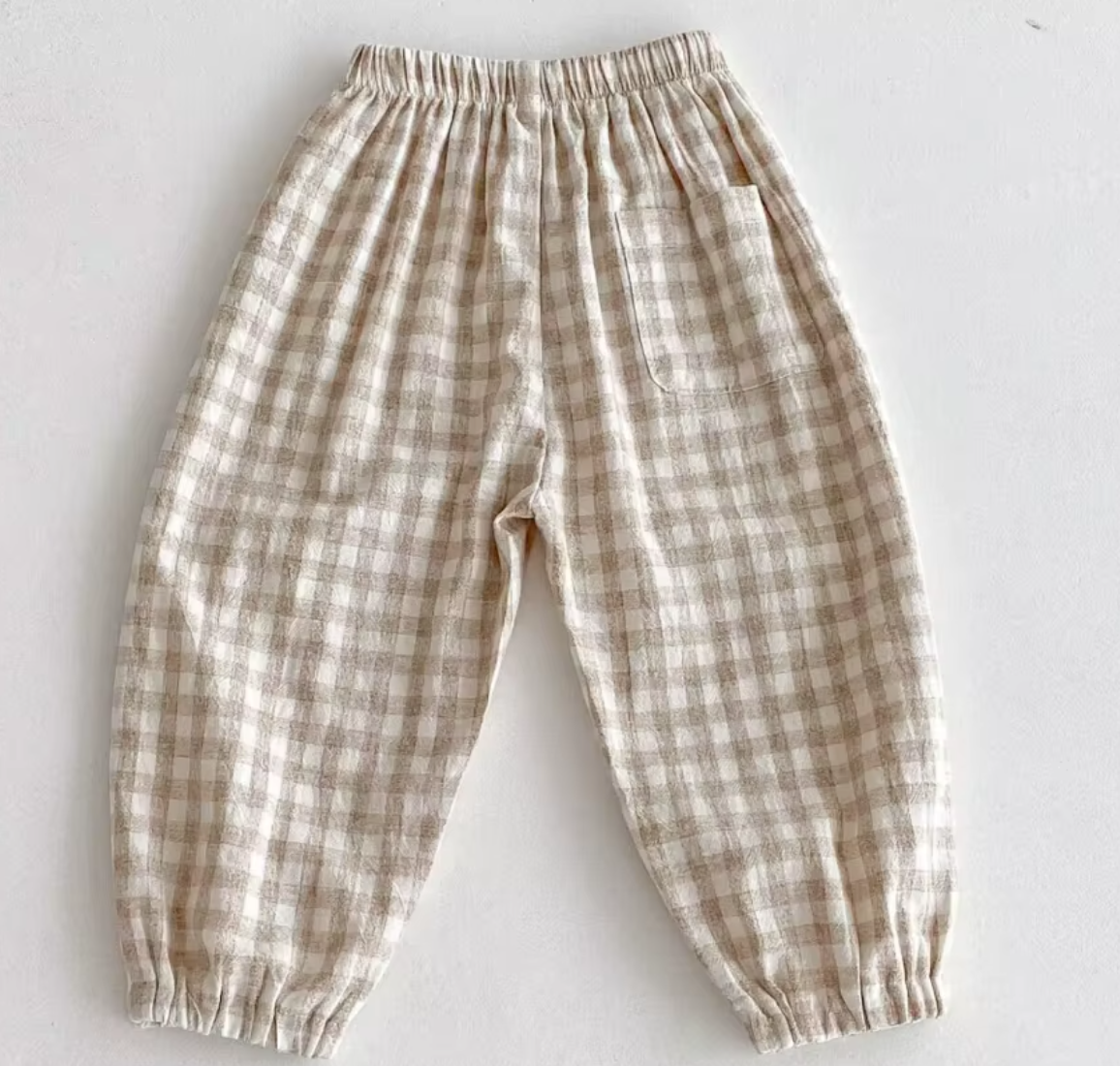 Brown Gingham Trouser