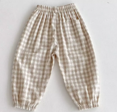 Brown Gingham Trouser