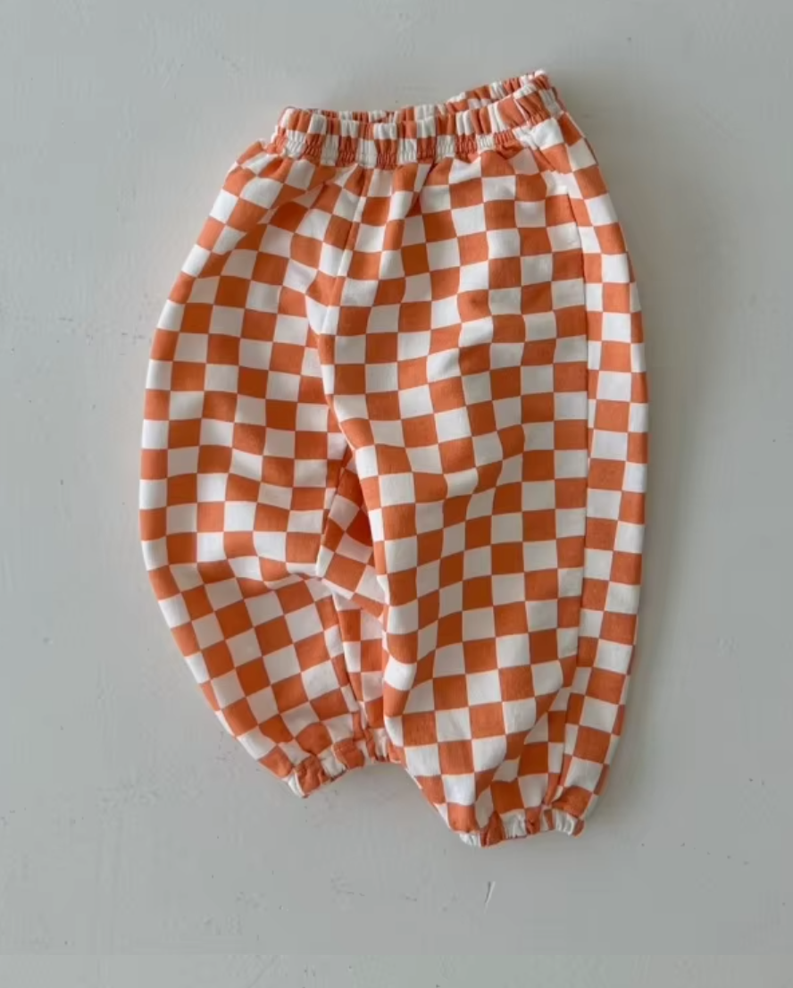 Orange Crazy Gingham