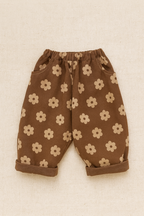Vintage Brown Flower Bottoms