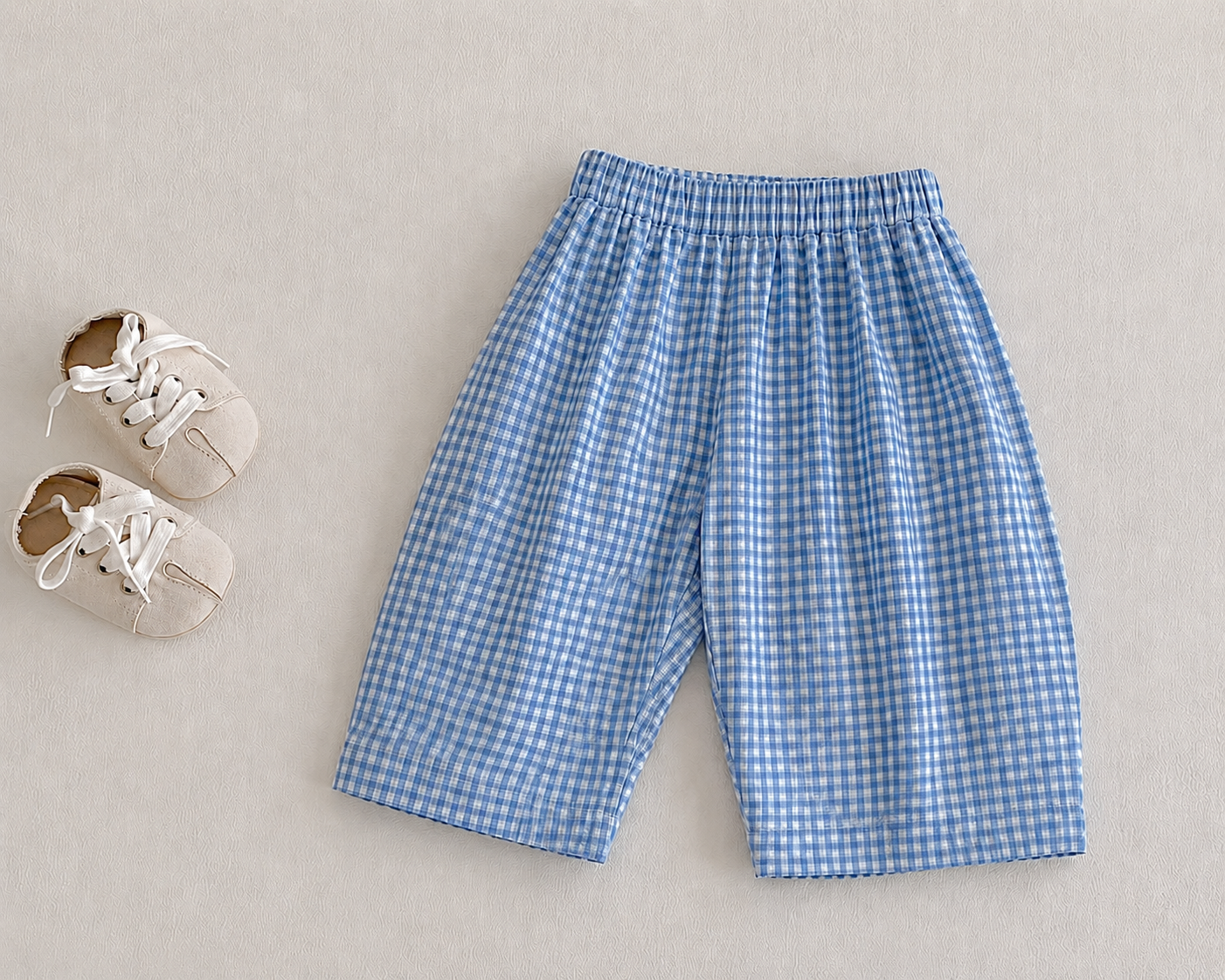 Blue Gingham Trouser